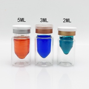 Flacon en verre transparent 2ml 3ml 5ml Ampoules Doublure intérieure Poudre lyophilisée Tête de <span class=keywords><strong>trompette</strong></span> pour faux cils Crème pour le visage - Product Image 3