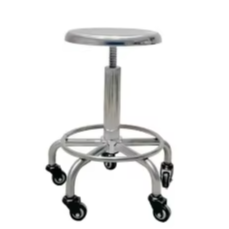 Tabouret rond en acier inoxydable Tinalu, tabouret rotatif et réglable en hauteur, tabouret d'opération pour infirmières pour les expériences - Product Image 4