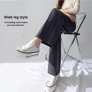 Automne printemps maternité taille haute pantalon large nouvelle minceur jambe droite Leggings drapés pantalons longs - Product Image 2