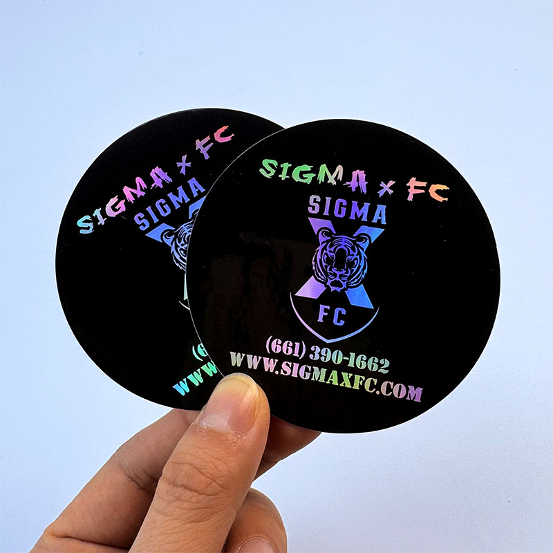 Colorful Printing Waterproof Shiny 3D Laser Vinyl Customized Die Cut Logo Rainbow Effect Holographic Stickers