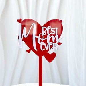 Adorno para Pastel <span class=keywords><strong>de</strong></span> Cumpleaños y Día <span class=keywords><strong>de</strong></span> la Madre, Acrílico Dorado, Adornos para Pastel <span class=keywords><strong>de</strong></span> Mamá, Día <span class=keywords><strong>de</strong></span> la Madre, Super Mamá, Decoración para Postres, Adornos Brillantes Dorados para Cupcakes - Product Image 5