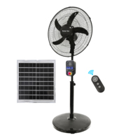 Ventilateur solaire 25W, batterie au lithium ternaire 15000mAh, réglage manuel de la vitesse à distance, sortie USB, lumière anti-moustiques, haut-parleur Bluetooth