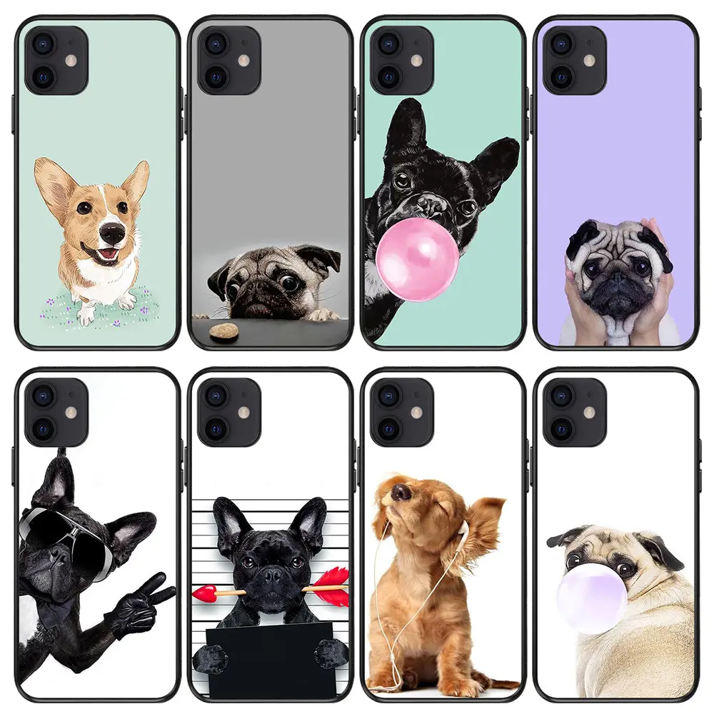 Fashion Animal Dog Sublimation Designer Phone Case For iPhone14 pro max 12 11 13 Pro Max X Xs max Xr 7 8 Plus SE 2020