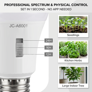 Ampoule LED de culture de qualité professionnelle pour détaillants majeurs, certifiée ETL FCC, <span class=keywords><strong>A19</strong></span> LED avec minuterie mécanique intégrée, 9W, fourniture professionnelle d'usine OEM - Product Image 4