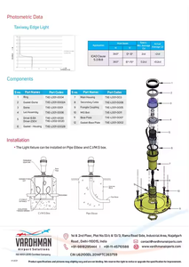 ICAO FAA IEC AR111ที่สอดคล้องกับมาตรฐาน IEC ไฟ LED สิ่งกีดขวางการบินสีเขียวยกระดับผ้ากันเปื้อน taxiway ขอบสีฟ้า - Product Image 5