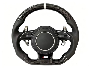 Volante Deportivo de Cuero Personalizado para <span class=keywords><strong>Audi</strong></span>, RS5 A3 A4 A5 A6L A8 Q5 <span class=keywords><strong>Q7</strong></span> Q8 S6 S7TT B8 B9, Accesorios de Auto de Calidad, Gran Venta - Product Image 2