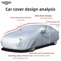 Housse de voiture universelle en polyester épaissi toutes saisons, anti-grêle, résistante à la pluie, pare-soleil, protection thermique, isolation rembourrée, Chine