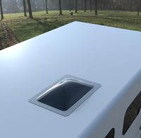 Dôme de remplacement blanc pour lanterneau de camping-car avec protection UV, compatible avec les ouvertures de 14 x 22 pouces, couverture de remplacement pour lanterneau extérieur