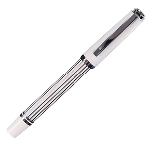 Bolígrafo de punta redonda de alta gama con diseño de cuadros lacados, pulido, novedoso, regalo ejecutivo, con línea blanca, bolígrafo de metal Baoer. - Product Image 1