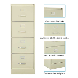 Archivador blanco de 4 cajones de color personalizado, almacenamiento seguro de oficina para negocios de biblioteca escolar - Product Image 4