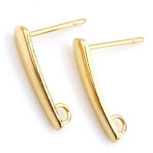 Crochets d'oreille en acier inoxydable plaqué or 18 carats, forme goutte, pour la fabrication de boucles d'oreilles, accessoires de bijouterie unisexe - Product Image 3