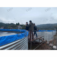 Équipement d'aquaculture Lvju 14000 litres, diamètre 4m x hauteur 1,15m, système d'aquaculture en recirculation, réservoir d'aquaculture Ras