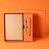 Ensemble cadeau de luxe personnalisé 3 pièces : carnet, stylo et sac en papier vert imprimé UV pour coffrets cadeaux d'affaires