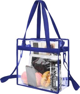 Sac à déjeuner transparent avec sangles réglables, sac transparent pour événements sportifs, grand sac fourre-tout transparent 12x6x12 pour concerts, sports, travail - Product Image 1
