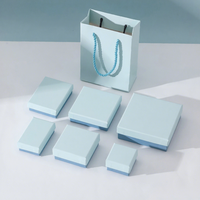 Ensemble de boîtes cadeaux pour bijoux avec logo personnalisé - Boîtes en carton multi-tailles avec sacs en papier assortis pour bagues, colliers