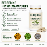 Capsules de Berbérine, Chrome et Gymnema, Certifiées Halal, Soutien pour le Marché du Moyen-Orient, Vente en Gros, Marque Privée, OEM