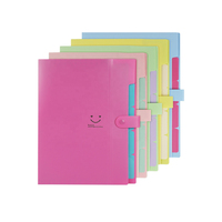 Porte-documents extensible en PP à 5 poches, motif floral, design accordéon, sac de rangement personnalisé, organiseur portable pour documents et reçus, idéal pour l'école