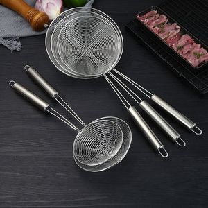 Stainless Steel Frying Strainer Small Round Tubular Sieve Heavy Duty For Hot Pot Seafood Tools - Product Image 3
