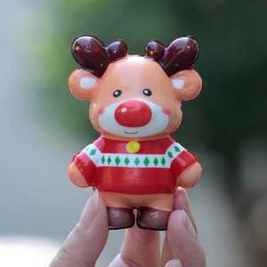 Juguetes <span class=keywords><strong>de</strong></span> Peluche <span class=keywords><strong>de</strong></span> Dibujos Animados Navideños, Juguetes Estéticos con Bolsa <span class=keywords><strong>de</strong></span> Malla Transpirable, Adornos Lindos para Niños, Juguetes <span class=keywords><strong>de</strong></span> PU para Aliviar el Estrés - Product Image 4