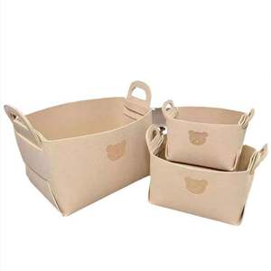 Regalo Promocional: Cesta de Almacenamiento Plegable de Fieltro para Regalos, Aperitivos, Juguetes y Más - Fácil de Transportar y Guardar - Product Image 1