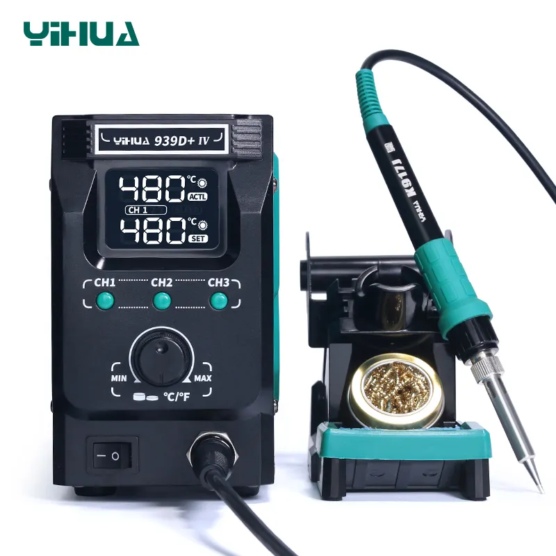 YIHUA 939D+ IV Soldering iron repair tools LCD welding factory manufacturer Digital Soldering Station