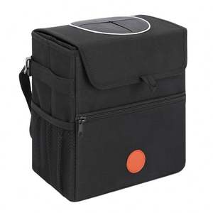Échantillon gratuit Poubelle de voiture imperméable Anti-fuite Organisateur de voiture Sac à ordures Poubelle de voiture imperméable avec couvercle - Product Image 1