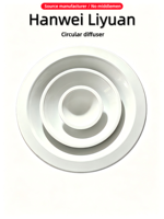 Eayvent Moderne Diffuseur d'air en plastique ABS pour climatiseur, anneau de ventilation de plafond pour maison, bureau, extérieur, entrepôt, atelier