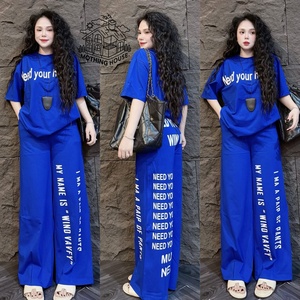 レディース夏新作 ゆったりTシャツ＆パンツセット カジュアル ファッション 2点セット - Product Image 2