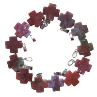 HY Indian agate pendant cross pendant <strong>healing</strong> <strong>crystal</strong> <strong>best</strong> <strong>selling</strong> small necklace jewelry