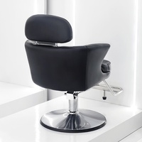 Fauteuil de Salon de Coiffure Moderne et Simple en Cuir avec Siège Inclinable, Rotation, Réglage en Hauteur, Fonctions de Permanente et de Coloration pour Usage Commercial