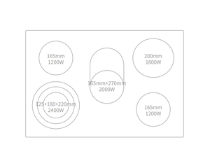 Thiết Bị Nhà Bếp Bếp Bếp Hồng Ngoại Được Xây Dựng Trong Điện Hob 5 Đầu Đốt Estufa Electrica - Product Image 2
