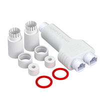 Extender PoE Tahan Air 1 Input 2 Output 30W Maks untuk Kamera Keamanan Kamera IP PoE