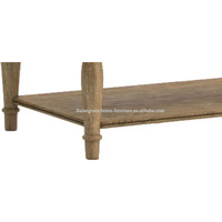 Pieds en bois massif au Design Vintage campagnard, meuble multifonction Antique, Table basse, de salon, de couleur blanche, Vintage