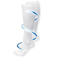Chaussettes de compression en bambou unisexes 15-20 mmHg, chaussettes de compression en bambou énergisantes, actives, graduées, anti-fatigue