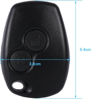 Coque de Clé de Voiture 2 Boutons Compatible avec Lame NE73/VAC102/HU136 pour Renault 206 Dacia Logan Sandero Duster Lodgy