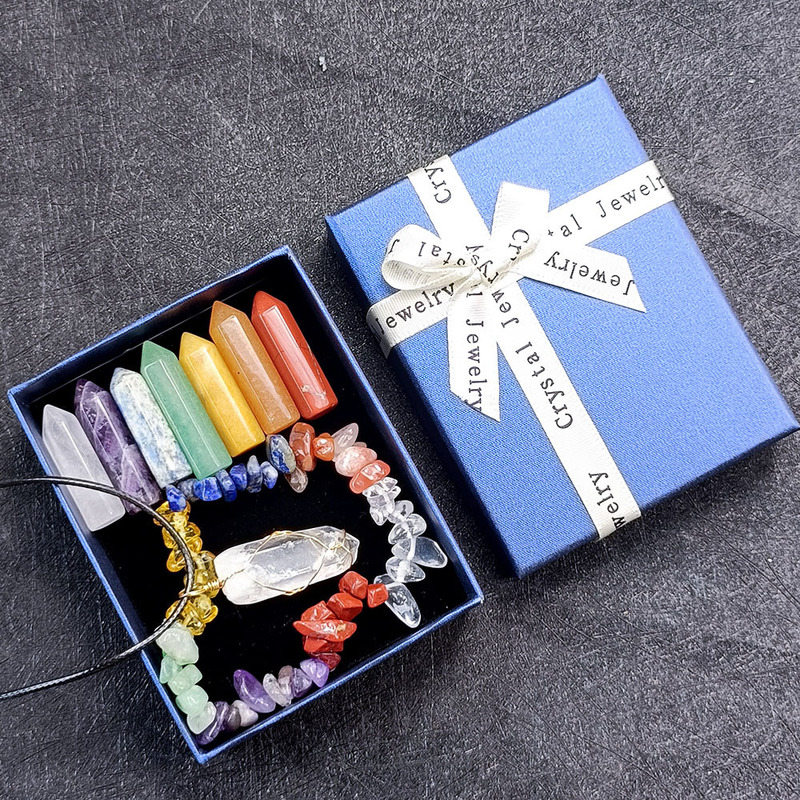 Fashion Natural Stone Gift Set Colorful