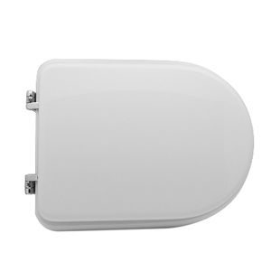 Siège de toilette blanc avec charnières à boucle, longueur 50,5 cm, largeur 37,5 cm, pour WC de forme classique - Product Image 1