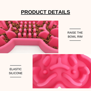 Mumlu tuval köpek maması kasesi lüks yavaş besleyici köpek kase yavru seyahat yemek kasesi Pet su tutucu - Product Image 3