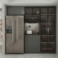 Meubles de cuisine sur mesure en pin néo-zélandais laqué, design moderne; Armoires de cuisine de conception chinoise moderne