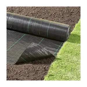 Zwart Plastic 100Gsm Onkruidbestrijding Tuin Onkruidbarrière Mat Boomgaard Onkruidbestrijdingsmat Bodembedekker