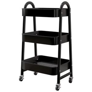 <b>Storage</b> Cart 3 Tier Metal With Wheels Movable Organizer For Kitchen Living Room Bedroom Toy Food <b>Storage</b> Easy <b>Cleaning</b> - Product Image 3