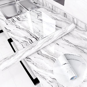 Autocollant en marbre doré brillant argenté, auto-adhésif, amovible, papier peint 3D pour cuisine, résistant à l'huile, rouleaux de vinyle, à peler et à <span class=keywords><strong>coller</strong></span> pour la maison - Product Image 3