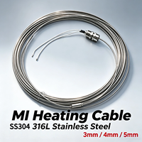 Cable Calefactor Aislado Mineral (MI) Antideflagrante con Cubierta de Acero Inoxidable SS304, Doble Núcleo, Resistente a Altas Temperaturas para Aplicaciones en Construcción