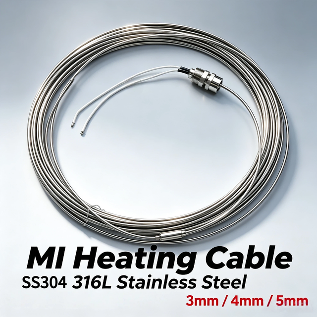 Explosion-Proof MI Mineral Insulated Heating Wire SS304 Sheath Twin-Core High Temp Resistant for Building Applications
