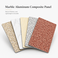Panneau composite en aluminium (ACP/ACM) blanc marbré avec revêtement PE personnalisé, léger et facile à installer pour la décoration de devantures de magasins