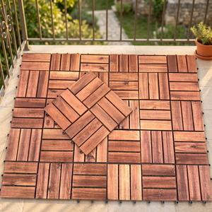 กระเบื้องพื้นระเบียงแบบประกบ DIY ขนาด 30 x 30 ซม. สำหรับลานบ้านในร่ม ระเบียง ระเบียงบ้าน สวน ติดตั้งง่าย กันน้ำ กันลื่น ได้รับการรับรอง - Product Image 4