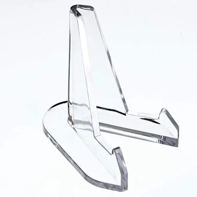 Customizable Plexiglass Mobile Phone Stand Adjustable Transparent Acrylic Easel Plastic Display Stand
