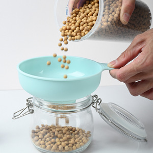 Novas Ideias de Produtos 2024 Funis Multifuncionais 3 em 1 Grande Funil para Acessórios de Cozinha Atacado Plástico PP Azul 20pcs - Product Image 4