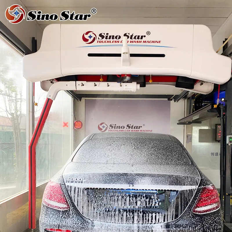 Sino Star mesin sistem cuci mobil tanpa sentuh, peralatan cuci mobil tanpa sikat otomatis penuh harga mesin cuci mobil untuk stasiun Gas/toko cuci