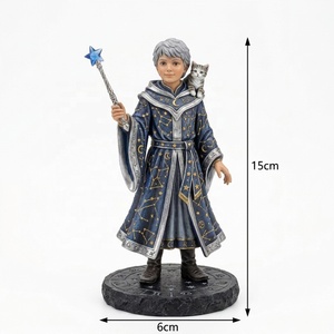 Statuetta Personalizzata di Mago, Ornamento in Resina, Statua di Personaggio Magico Personalizzabile, Produzione all'Ingrosso OEM, Regalo per Feste, Produttore - Product Image 3